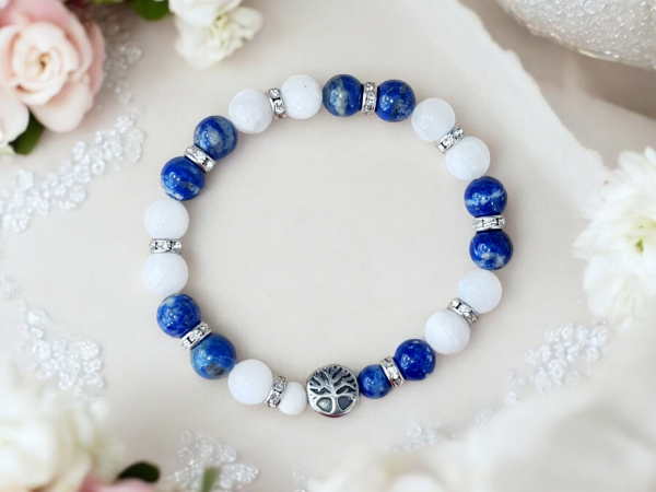 Bracelet lapis lazuli et pierre de lune